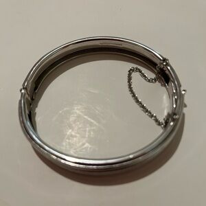 Whiting and Davis silver tone bangle bracelet